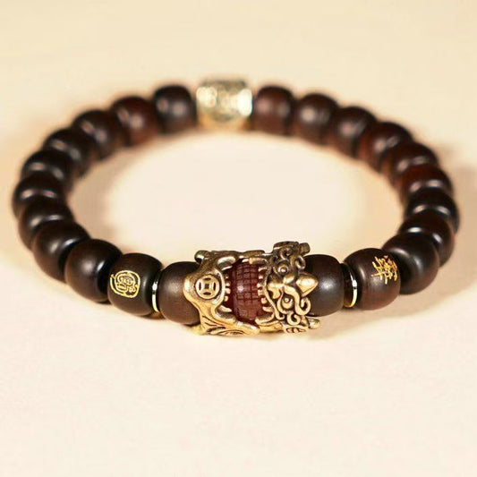 Lightning struck jujube wood bracelet