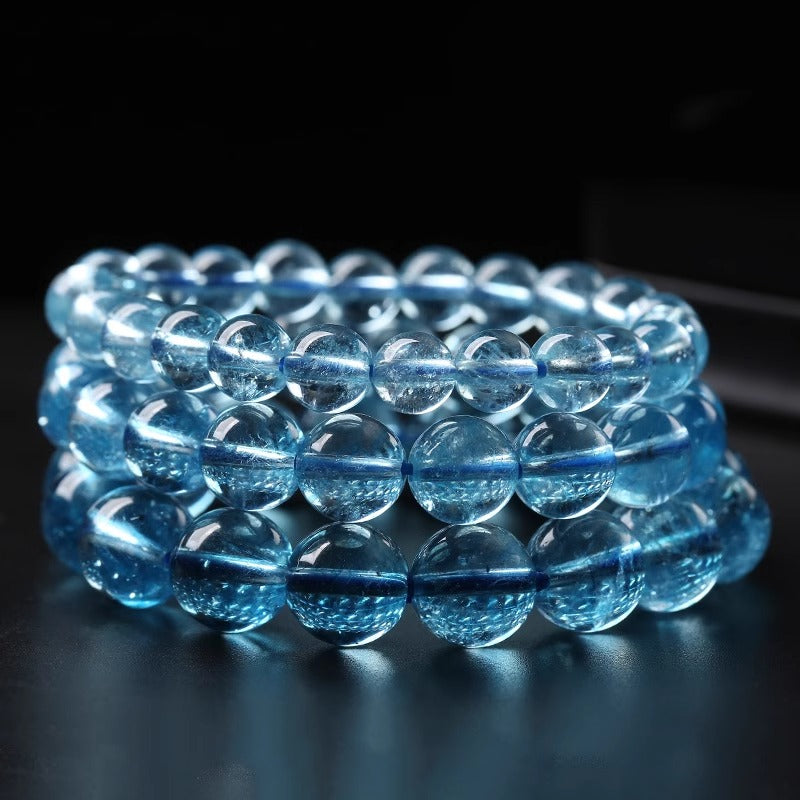 Natural Blue Crystal Bracelet (Love and Family)