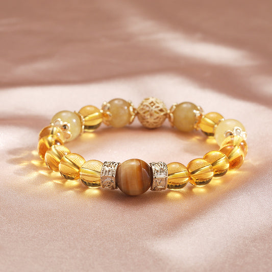 Natural Yellow Crystal Bracelet (Wealth and Luck)