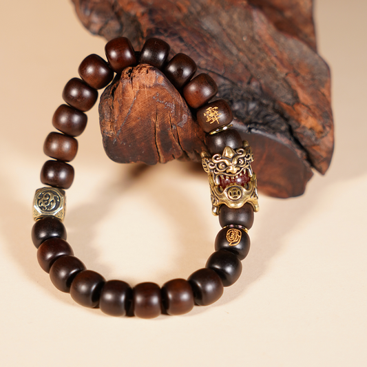 Lightning struck jujube wood bracelet